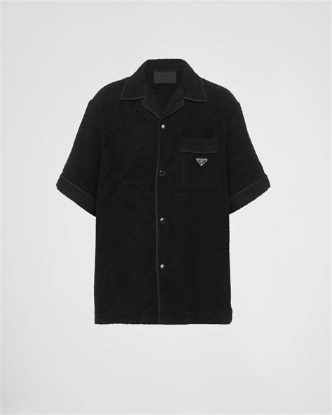 prada black bowling shirt|Prada 3xl shirt.